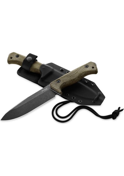 T6 Cpm 3V Old Black Blade Green Canvas Bıçak