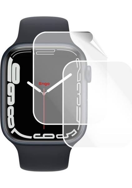 Apple Watch 7 45 mm Ekran Koruyucu Şeffaf Esnek Tpu Film 2 Adet
