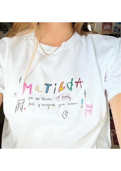 Matilda Baskılı Beyaz Crop fiyatları