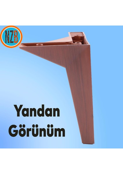 Mobilya Kanepe Sehpa Tv Ünitesi Koltuk Ayağı 18 cm Kahverengi Ahşap Desenli Baza Ayak modelleri