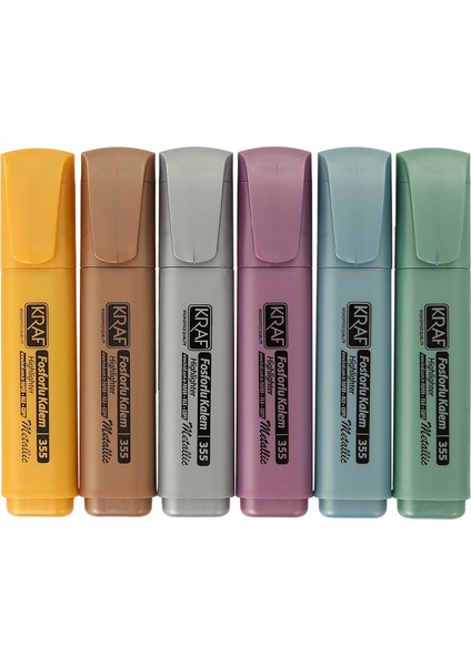 Fosforlu Kalem METAL&#X130;K 355 6 Lı 1 Adet