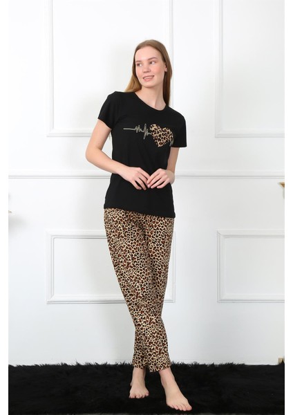 Kadın Penye Kısa Kol Pijama Takım 4128
