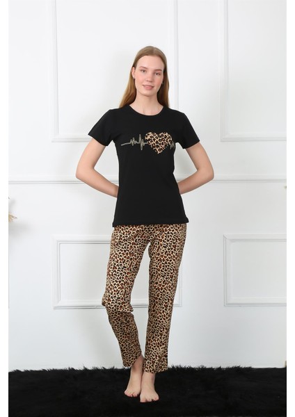 Kadın Penye Kısa Kol Pijama Takım 4128 modelleri