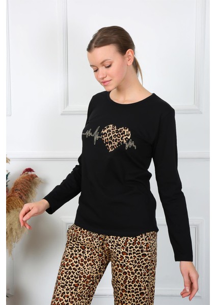 Kadın Penye Uzun Kol Pijama Takım 4129 fiyatları