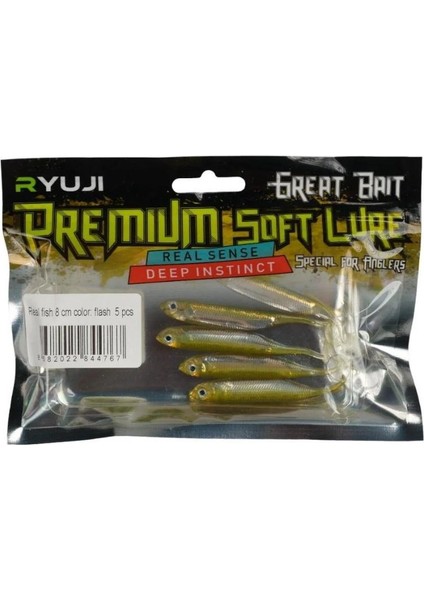 Real Fish 8cm Silikon Yem (5 Adet) modelleri