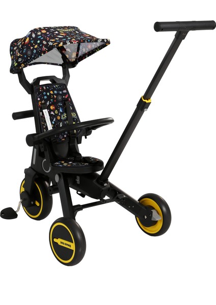 Easy Trike Çift Yönlü Ebeveyn Kontrollü Katlanabilir Bisiklet