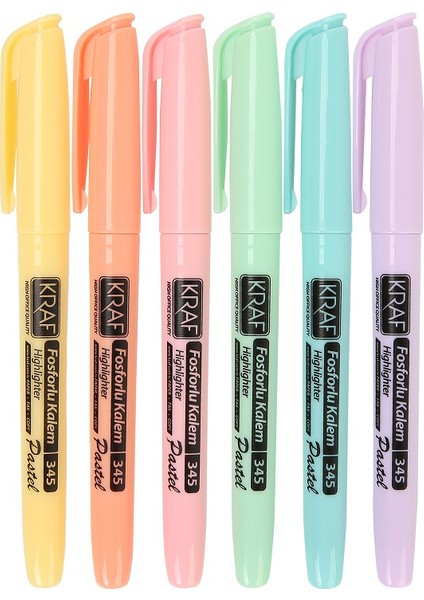 Fosforlu Kalem Pastel Kalem T&#X130;P&#X130; 345 6 Lı 1 Adet
