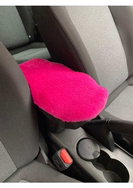 Yumuşak Peluş Kol Dayama Kolçak Minderi Fuşya Pembe