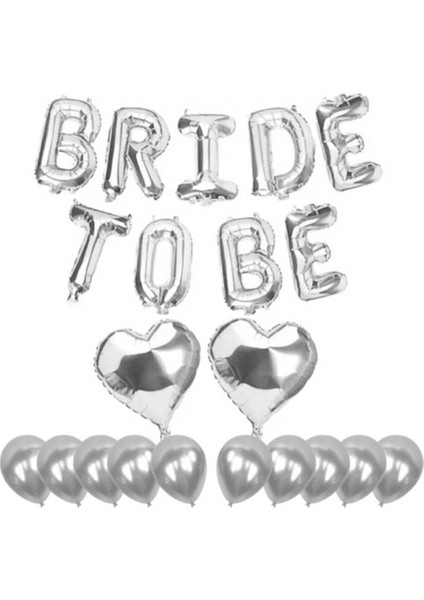 Bride To Be Folyo Balon Seti Gümüş