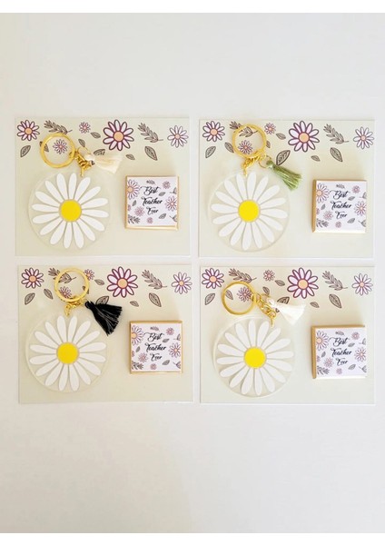 Öğretmenler İçin Anahtarlık ve Çikolata Seti Öğretmenler Günü Hediyesi 20 Adet fırsatları