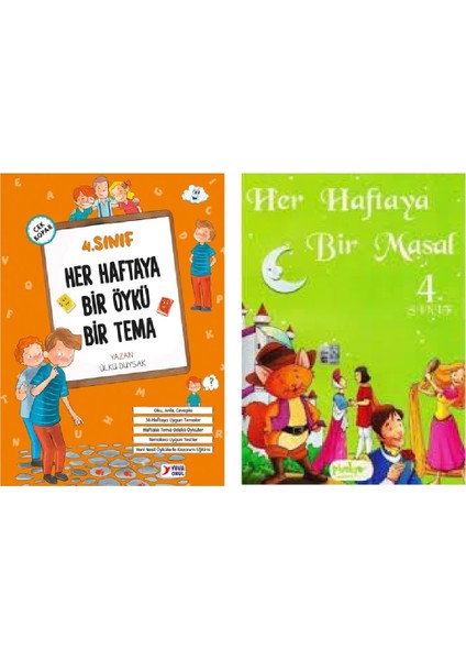Yuva 4. Sınıf Her Haftaya Bir Öykü Bir Tema + Her Haftaya Bir Masal 2 Kitap