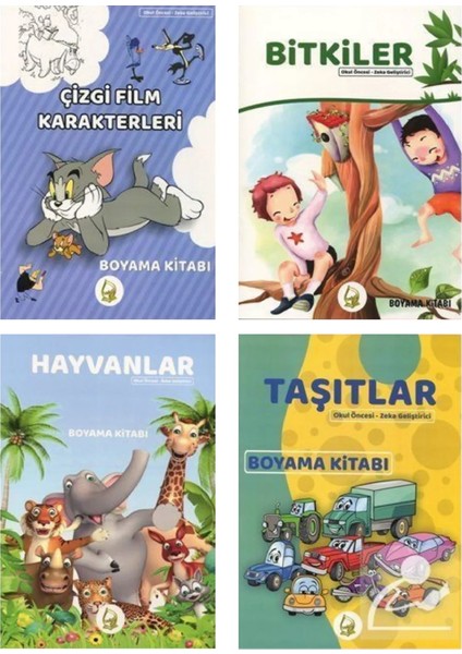 Okul Öncesi Zeka Geliştirici Boyama Seti 4 Kitap