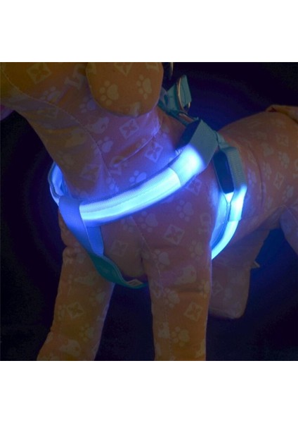 LED Işıklı Kedi Köpek Göğüs Tasması Küçük Irk Harness Air Mash Evcil Hayvan Ayarlanabilir Tasma fiyatları