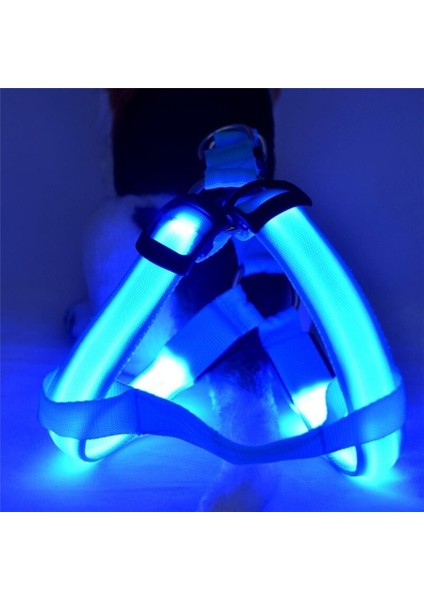 LED Işıklı Kedi Köpek Göğüs Tasması Küçük Irk Harness Air Mash Evcil Hayvan Ayarlanabilir Tasma fırsatları