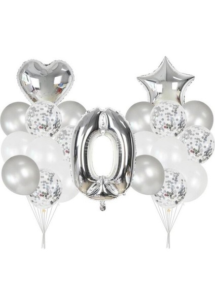 0 Yaş Gümüş Balon Seti
