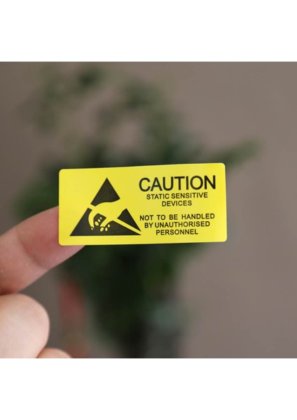 Antistatik Uyarı Etiketi 10 Adet 5X25MM Elektrostatik Elektrik Esd Ikaz Dikkat Yapışkan Stiker indirimleri