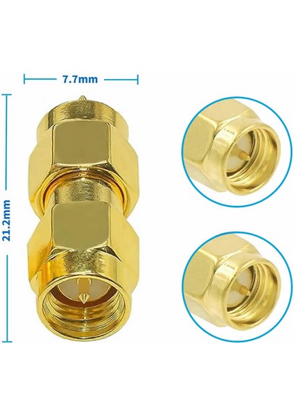 Sma Erkek To Sma Erkek Adaptör Soket Rf Koaksiyel Dönüştürücü Çoğaltıcı 50OHM Uzatma Kablosu