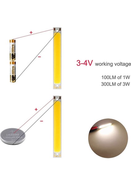 3W 60X8MM Sıcak Beyaz Şerit LED Modül Gün Işığı Aluminyum Pcb Cob Şerit LED Lamba Aydınlatma Işık indirimleri