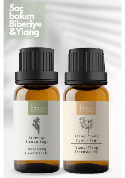 Saç Bakımı 2'li Avantajlı Paket Hızlı Uzayan Parlak Saçlar Ylang-ylang Ve Biberiye Uçucu Yağı 20 ml