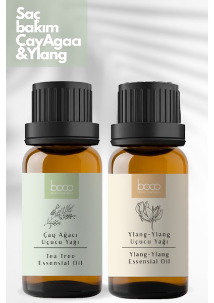 Saç Bakımı 2'li Avantajlı Paket Hızlı Yağlanan Saçlar Ylang-Ylang Ve Çay Ağacı Uçucu Yağı 20 ml