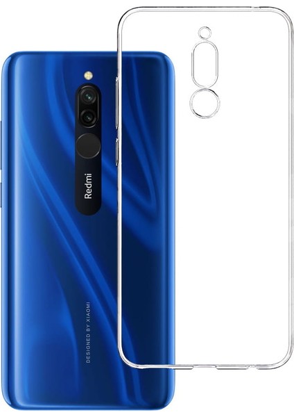 Xiaomi Redmi 8 ile Uyumlu Kapak 1mm Süper Silikon Şeffaf Kılıf