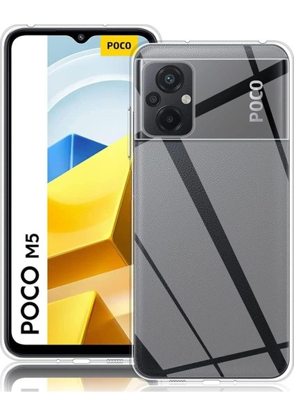 Xiaomi Poco M5 ile Uyumlu Kapak 1mm Süper Silikon Şeffaf Kılıf