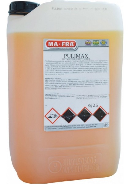 Ma*fra Pulımax Concentrato - Oto Döşeme Yıkama Temizleme Deterjanı (25 kg )