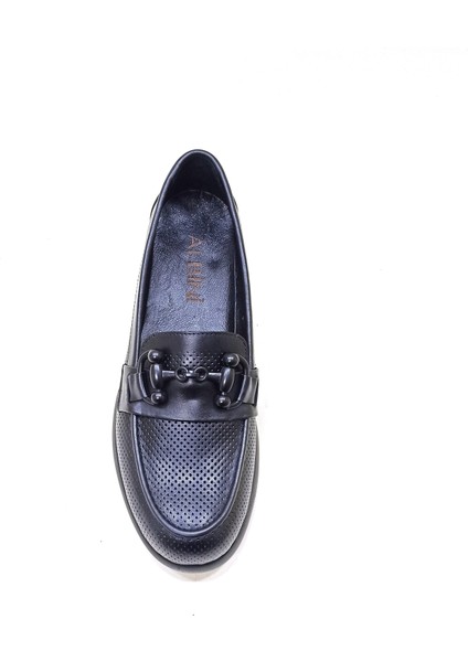 Siyah Deri Kadın Babet Ayakkabı fiyatları