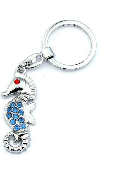Taşlı Deniz Atı Figürlü Anahtarlık