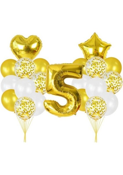 5 Yaş Gold Balon Seti