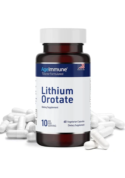 Lithium Orotate 10 mg 60 Vegetarian Kapsül Lityum Orotat