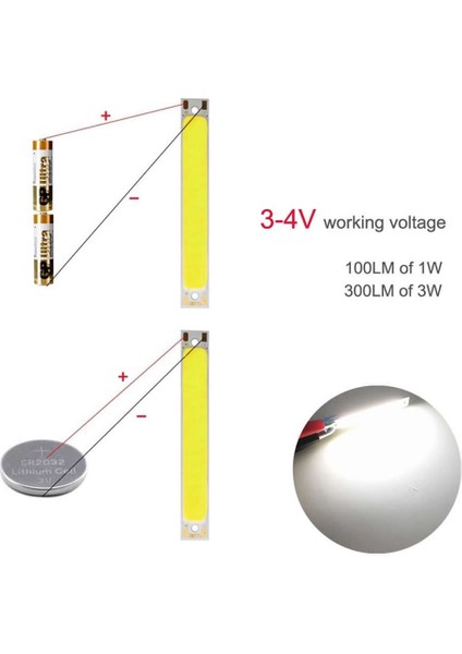 3W 60X8MM Soğuk Beyaz Şerit LED Modül Aluminyum Pcb Cob Şerit LED Floresan Lamba Aydınlatma Işık indirimleri
