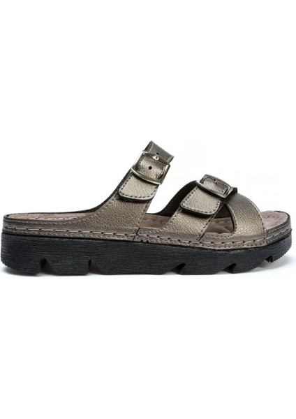 Kifidis SIB220519 Kifidis-Natura Kadın Anatomik Deri Terlik 36-41 Krom/chrome - 37