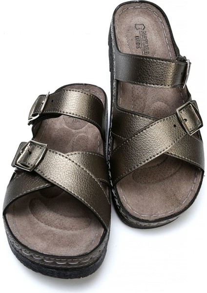 Kifidis SIB220519 Kifidis-Natura Kadın Anatomik Deri Terlik 36-41 Krom/chrome - 37 fırsatları