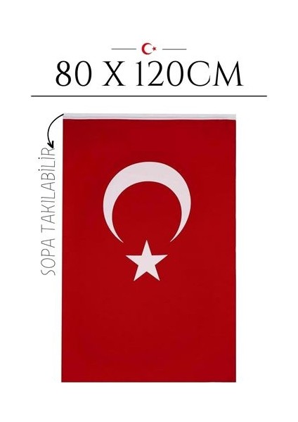 6 Adet Türk Bayrağı Kumaş 80X120CM 718380