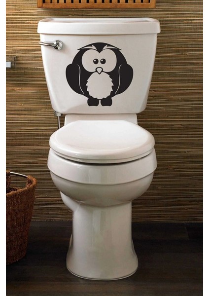 Sevimli Baykuş Klozet Kapağı ve Banyo Sticker