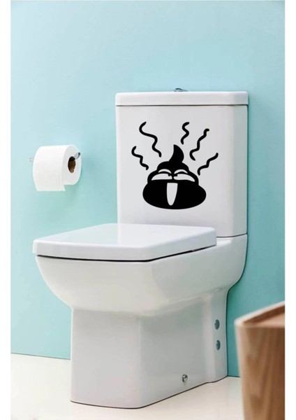 Eğlenceli Klozet Kapağı ve Banyo Sticker Poo Sticker
