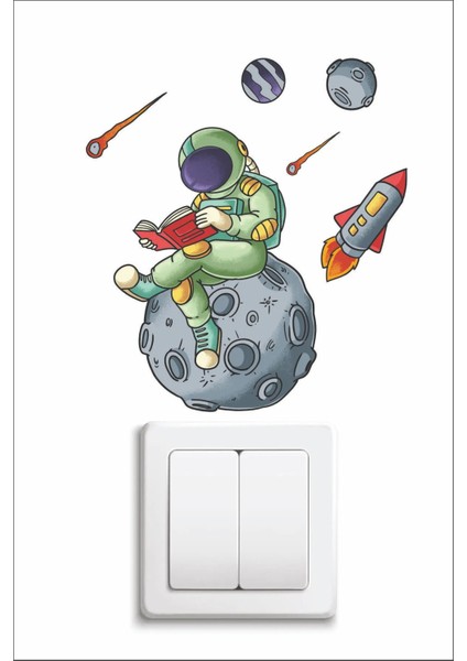 Ayda Kitap Okuyoruz Priz Sticker