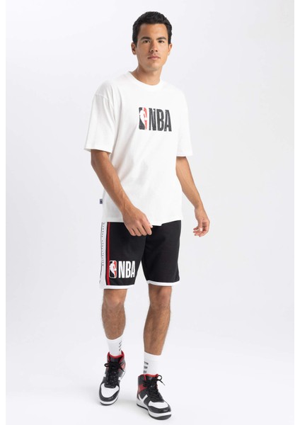 Fit NBA Lisanslı Oversize Fit Bisiklet Yaka %100 Pamuk Tişört W6365AZ23SP