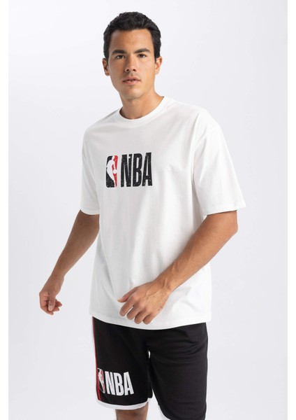 Fit NBA Lisanslı Oversize Fit Bisiklet Yaka %100 Pamuk Tişört W6365AZ23SP