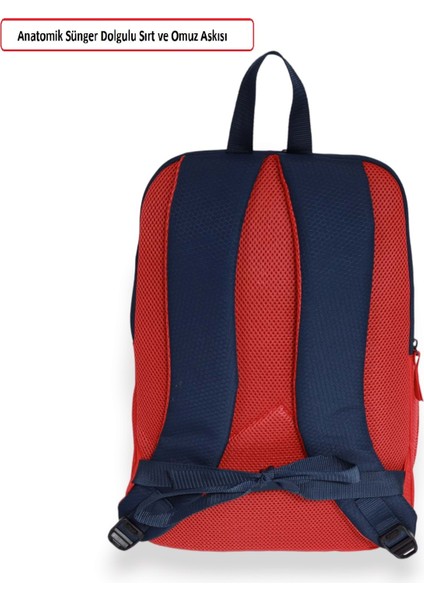 1669 Unisex Anatomik Sırtlı Laptop Bölmeli Seyehat Spor ve Okul Çantası - NKT01669-KIRMIZI-TEK Ebat modelleri