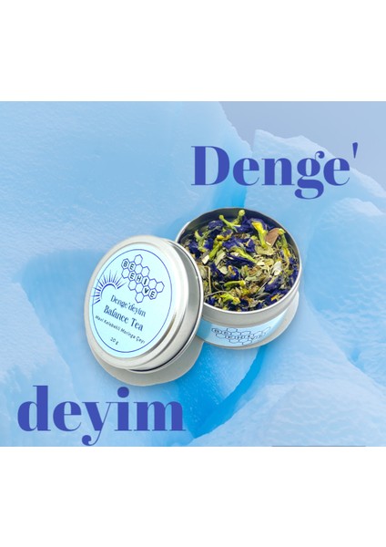 Balance Tea Dengedeyim Bitki Çayı 50 gr Moringa Mavi Kelebek Gurme Soğuk Sıcak Çay