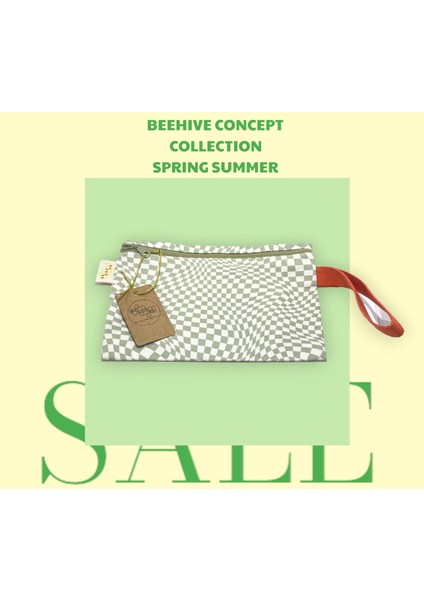 "beehive" Illusion Mirror Consept Clutch El Çantası - Makyaj Mini Plaj Çantası