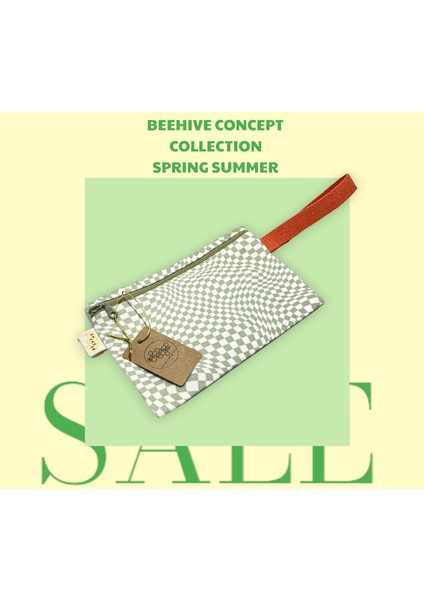 "beehive" Illusion Mirror Consept Clutch El Çantası - Makyaj Mini Plaj Çantası