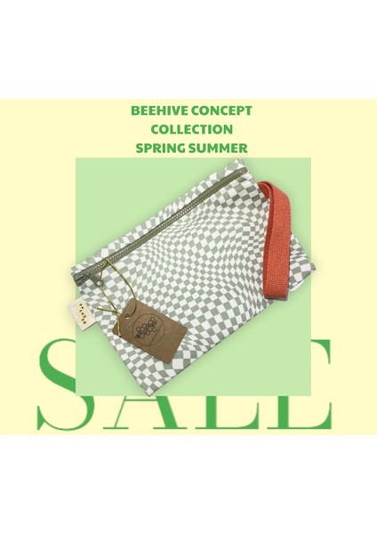 "beehive" Illusion Mirror Consept Clutch El Çantası - Makyaj Mini Plaj Çantası