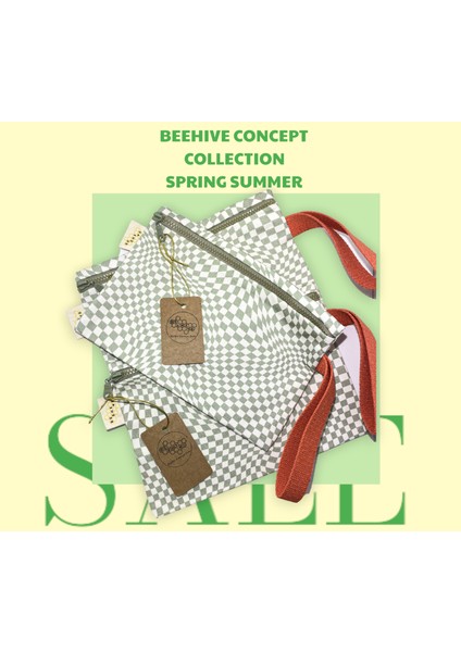 "beehive" Illusion Mirror Consept Clutch El Çantası - Makyaj Mini Plaj Çantası
