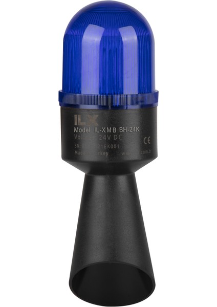 Sesli Işıklı Kolon 1 Katlı Multi - Ø70 Bh Serisi 24 Vdc Mavi