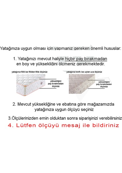 90x200 cm Cotton Yatak Kılıfı Yatak Koruyucusu Kılıf Fermuarlı Kılıf - Açıklamayı okuyunuz