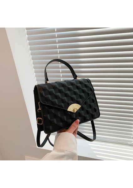 Damalı Kabartmalı Moda Düz Renk Minimalist Çanta (Yurt Dışından)