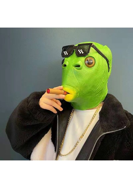 Yeşil Kafa Balık Maskesi Komik Gösteri Sahne (Yurt Dışından) fiyatları